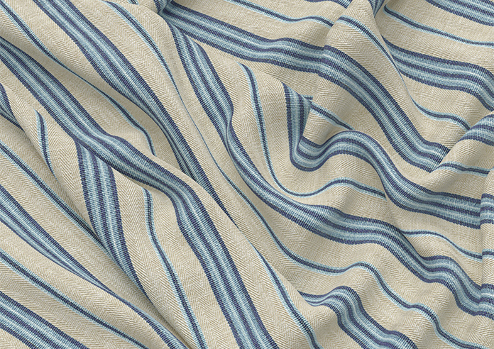 Santorini Stripe, Ocean - Roman Blind - Image 4